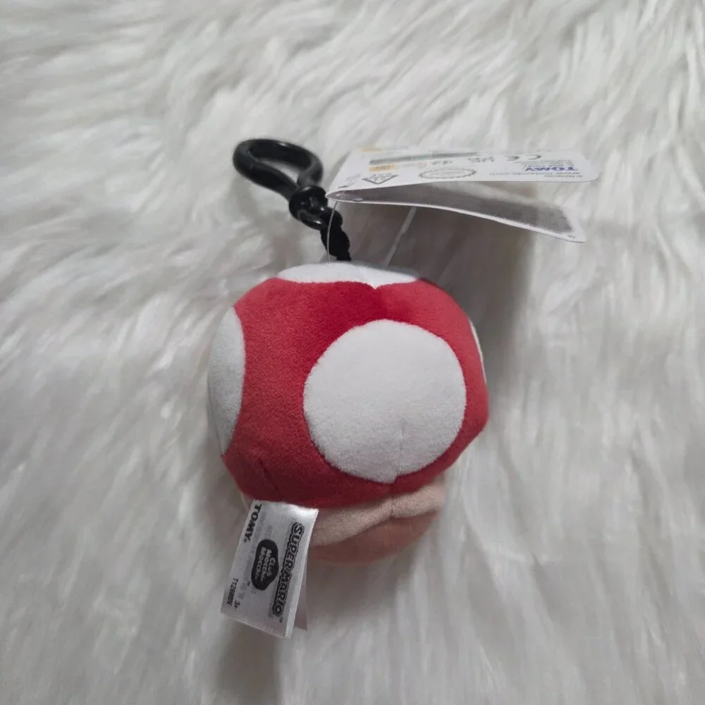 Super Mario Toad Mushroom Plush Keychain
